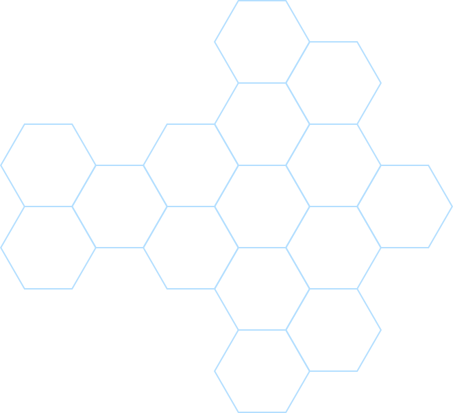 Light blue hexagons